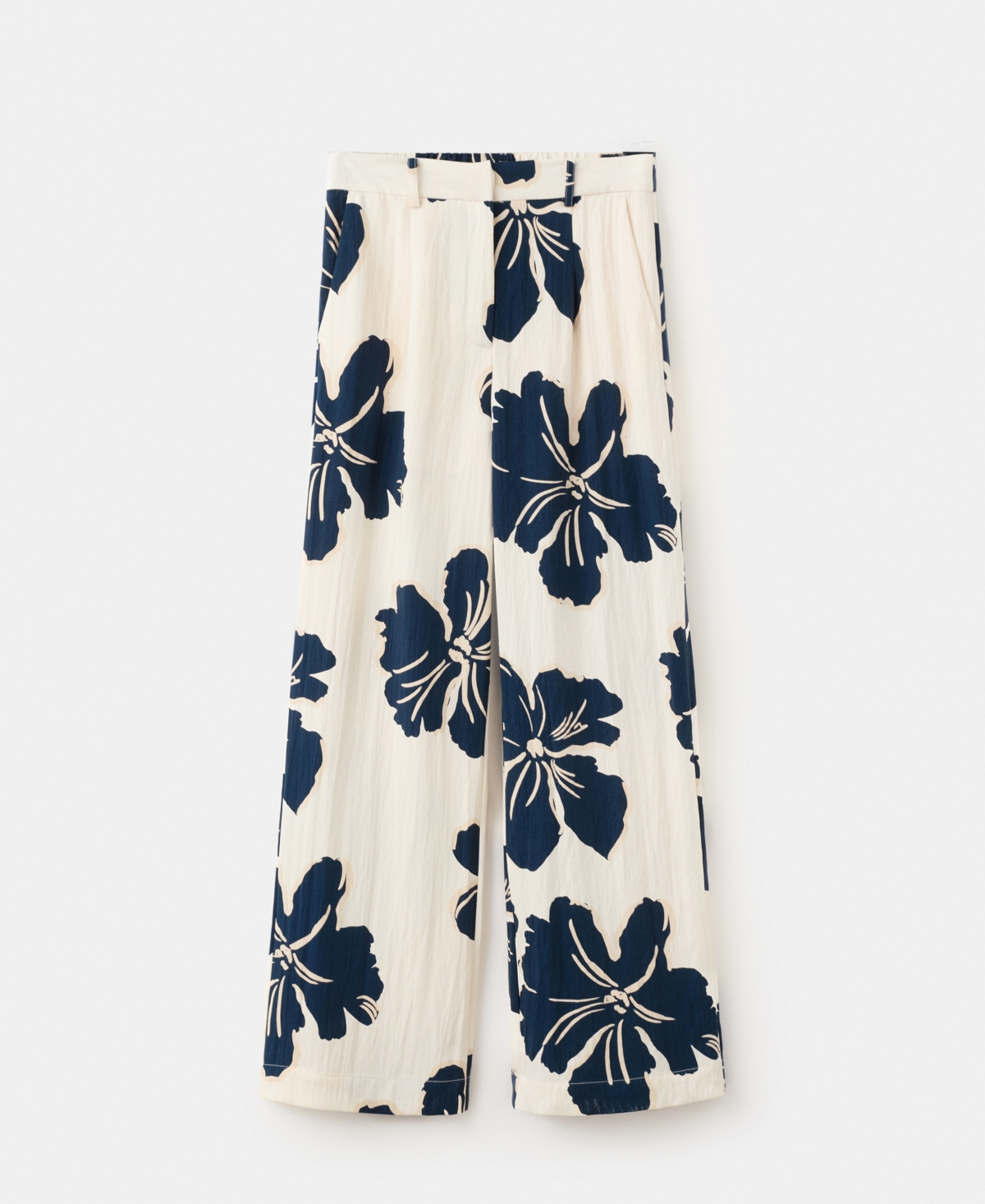 Mango Women's Straight Floral-Printed Lyocell Pants