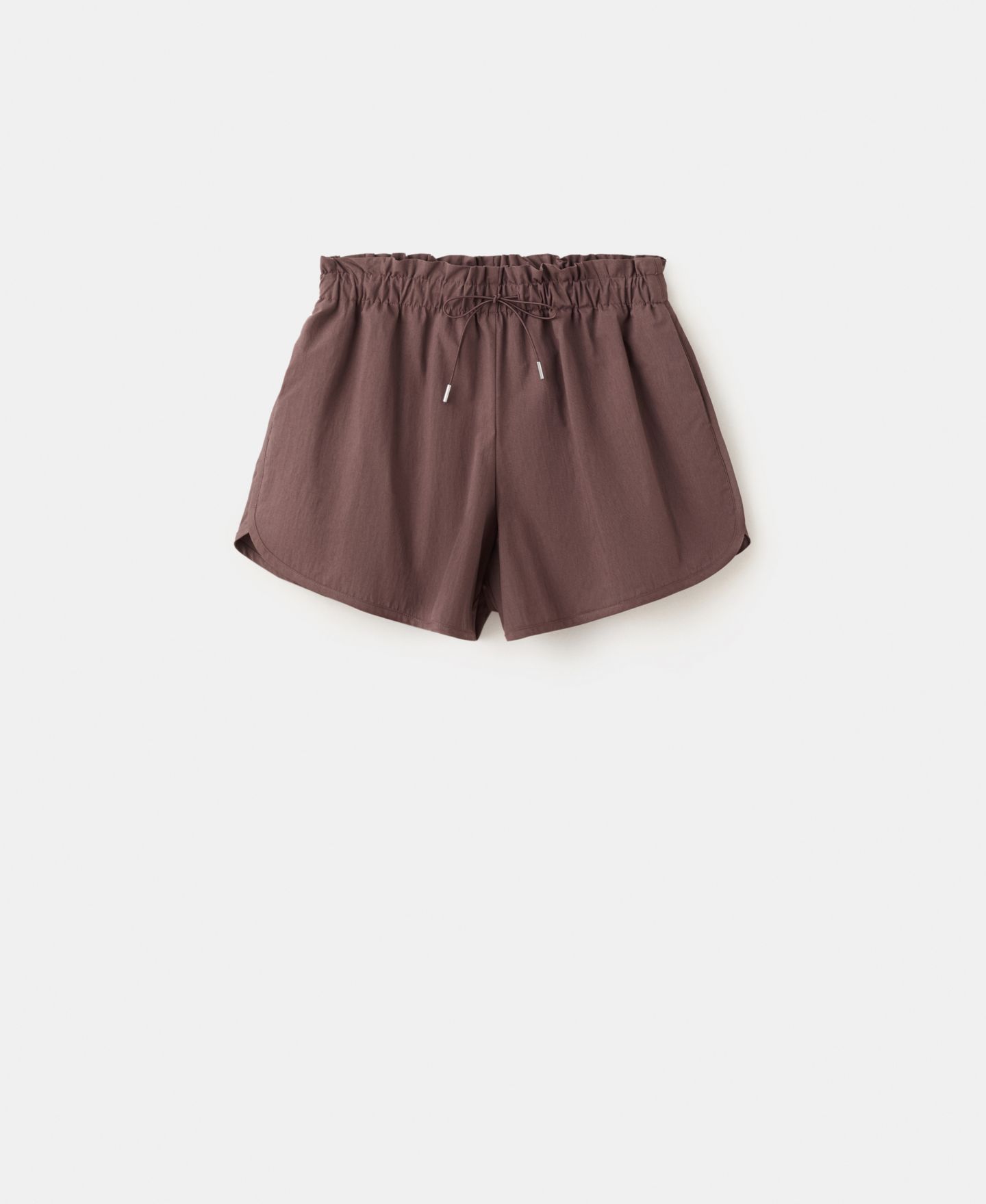 Женские шорты MANGO Ruched Waist Straight, цвет: Фиолетовый — фото 1