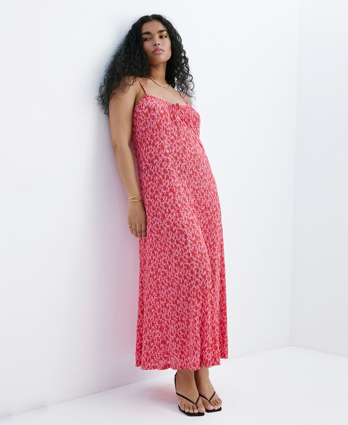 Mango Women's Floral-Print Pleated Dress view 5 — MAYCSS fashion products