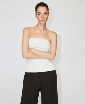 Women's Strapless Linen Top