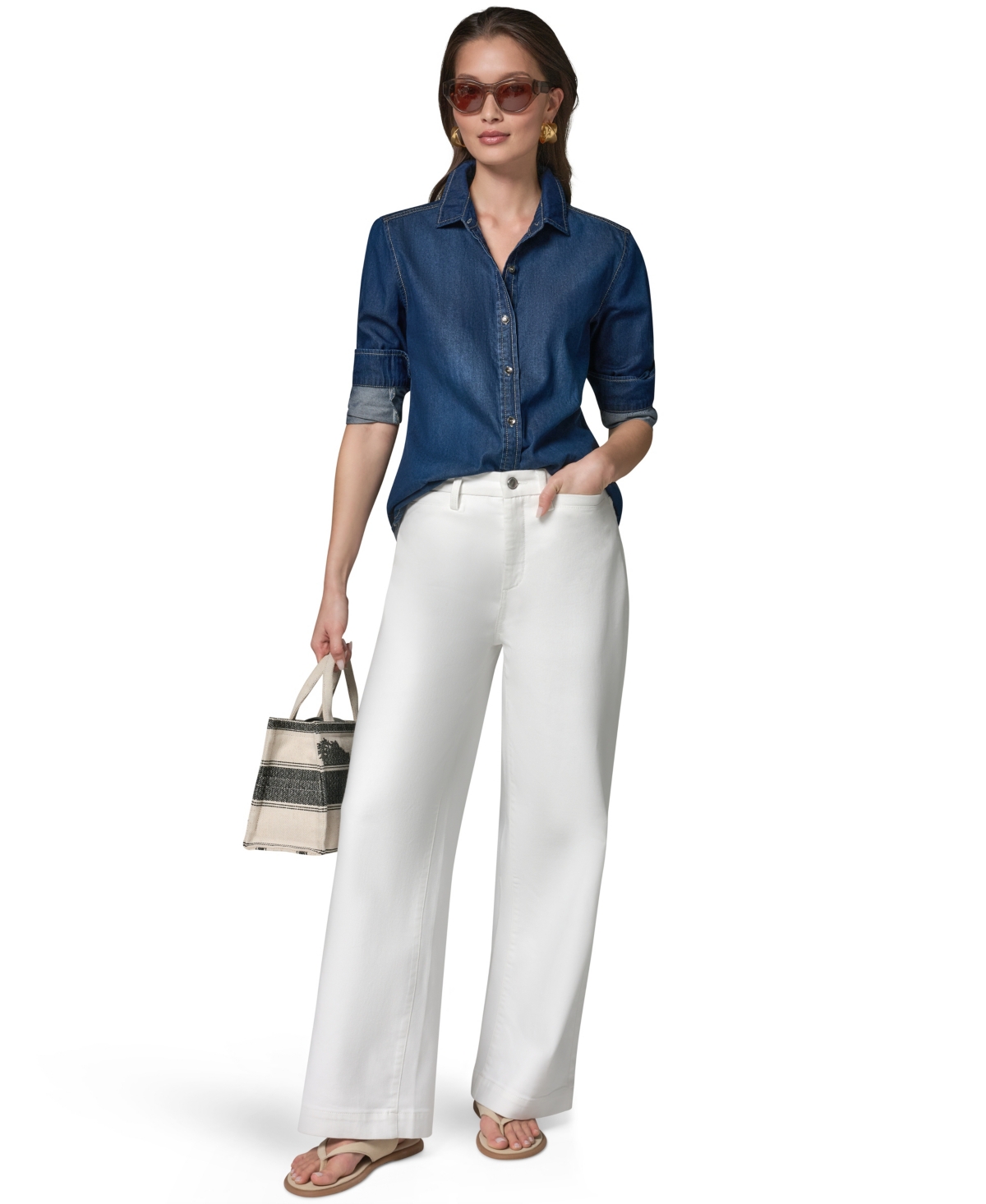 Donna Karan Weekend Women's Luxe Denim Shirt