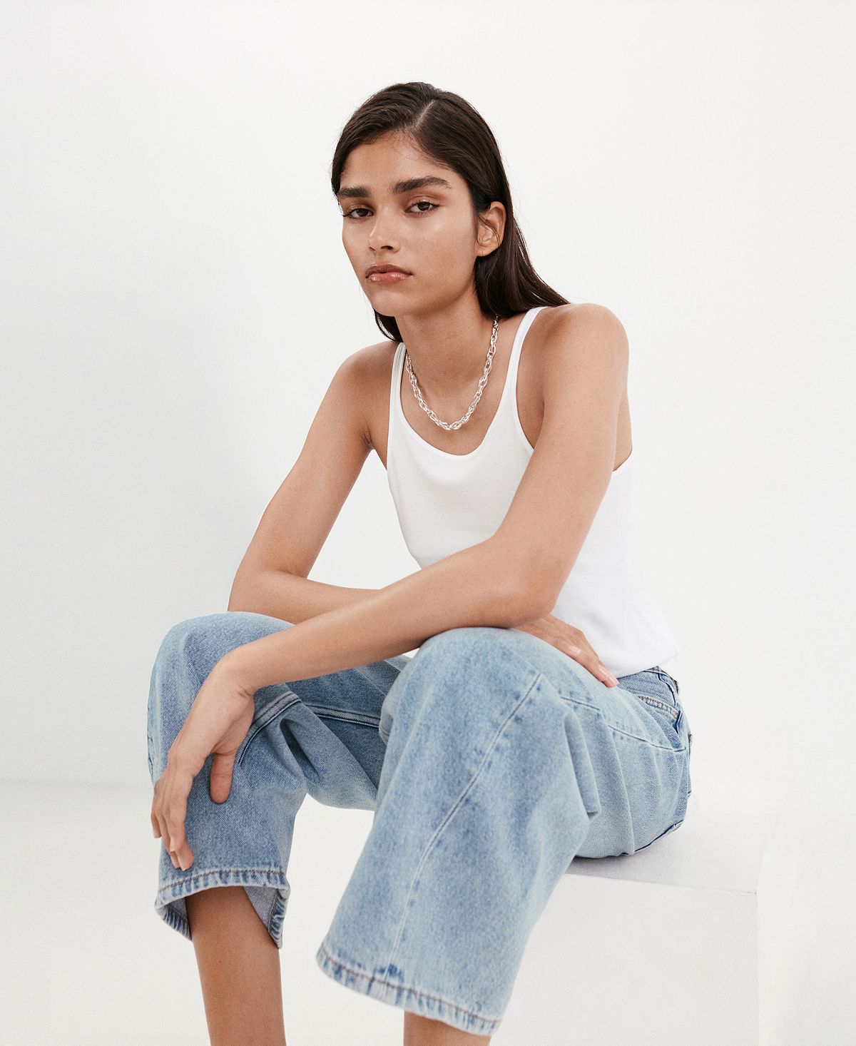 Mango Women's Balloon Crop Jeans view 5 — MAYCSS fashion products