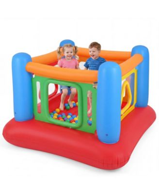 Inflatable Bounce House for Kids Blow Up Jumping House w/Transparent Side Walls