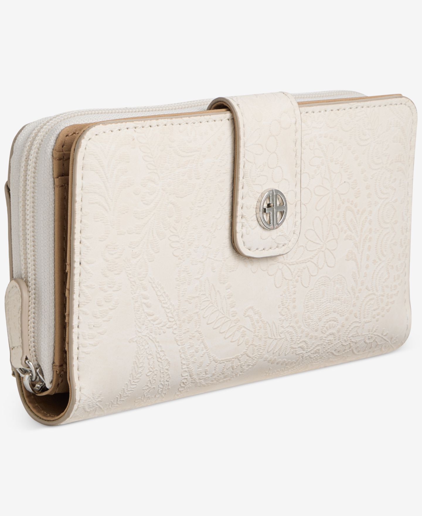 Женский кошелёк Giani Bernini Paisley Aio Wallet, цвет: Костяной — фото 3
