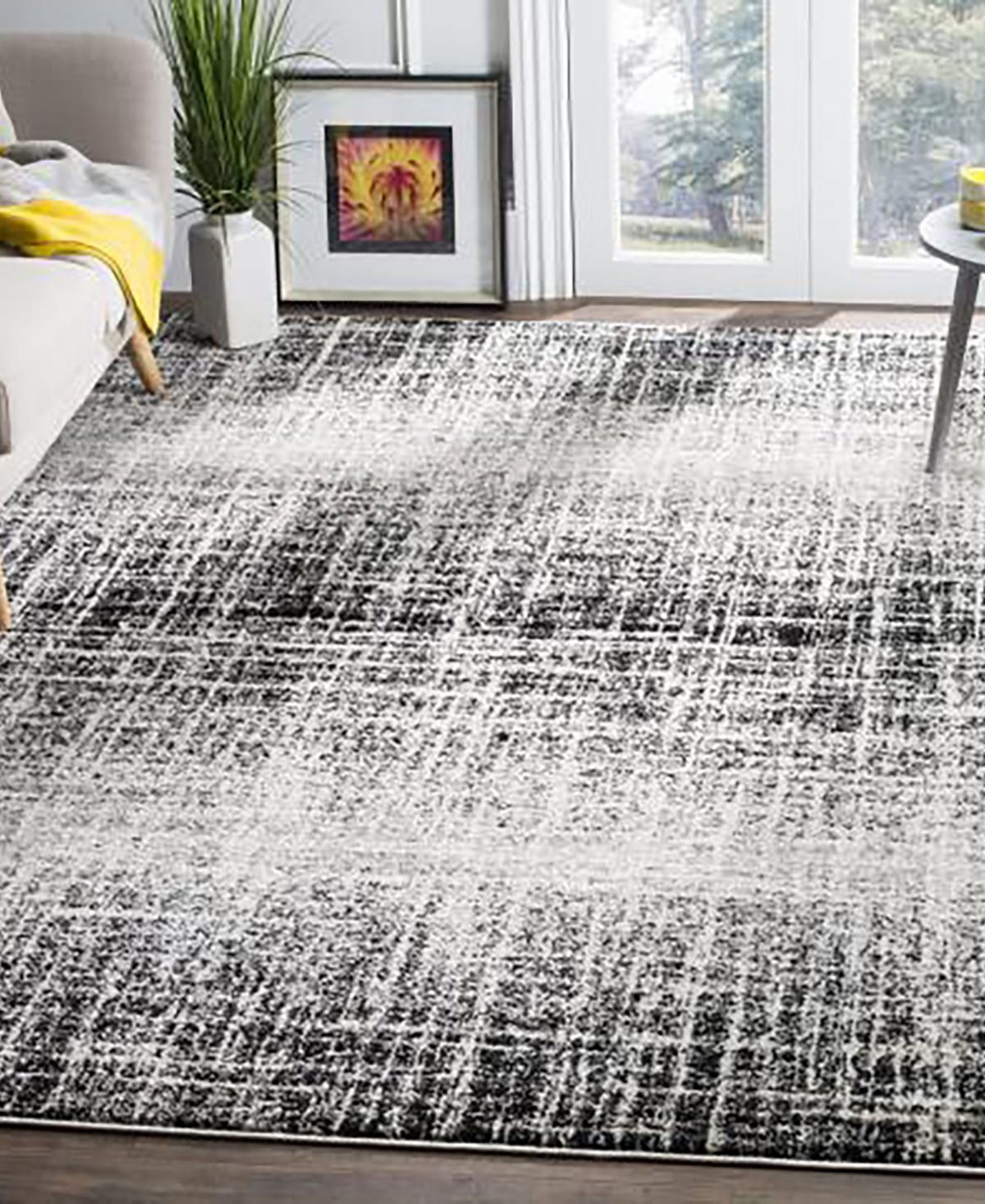 Safavieh Adirondack 116 Ivory and Black 5'1" x 7'6" Area Rug