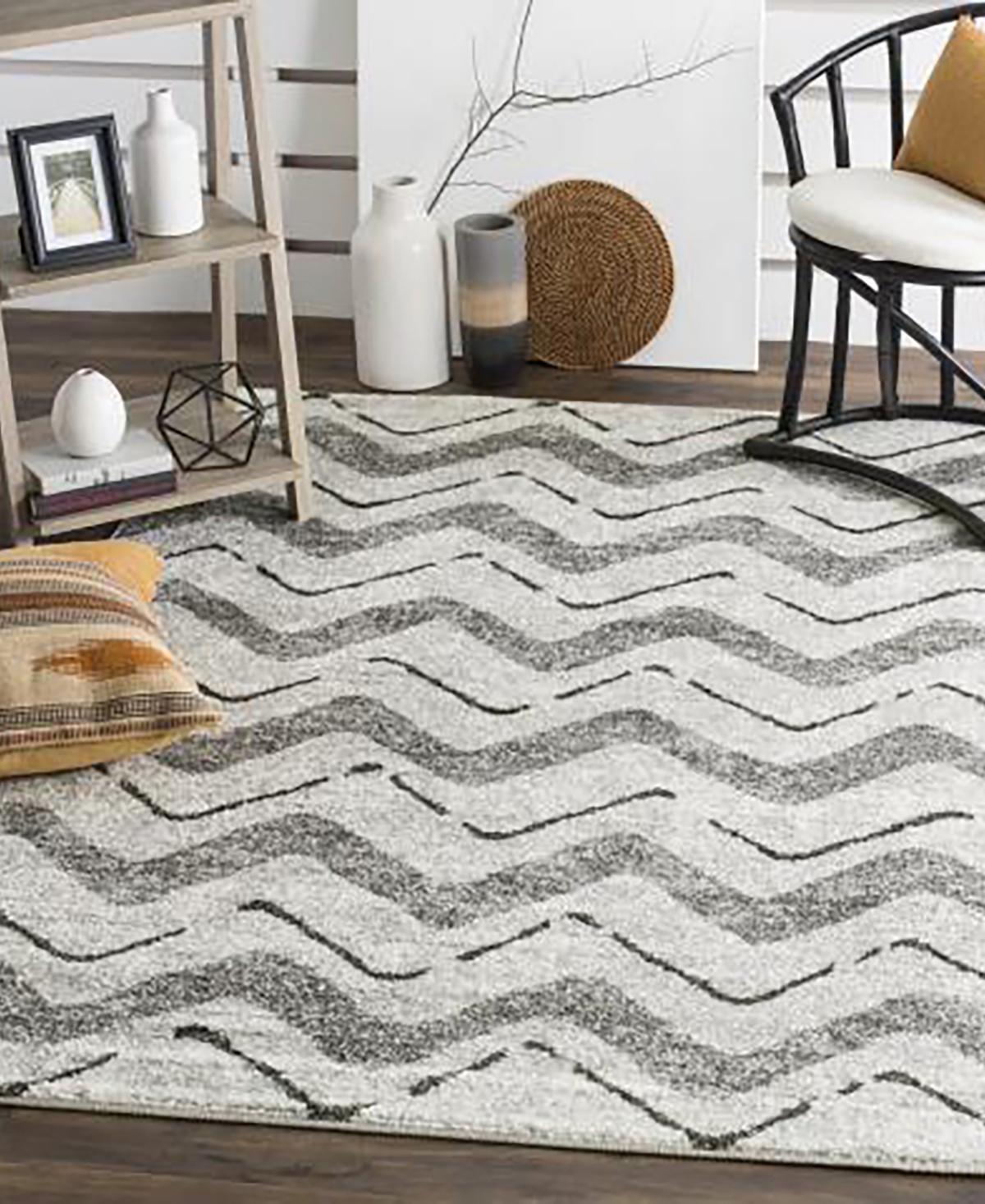 Safavieh Adirondack 121 Silver and Charcoal 8' x 10' Area Rug