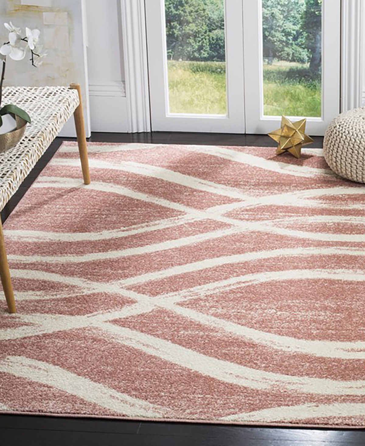 Safavieh Adirondack 125 Rose and Cream 8' x 10' Area Rug