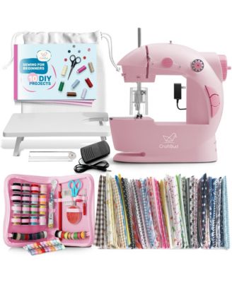 Clara Clark Mini Portable Sewing Machine & Complete Supplies Kit for Beginners and Kids - 122 Piece
