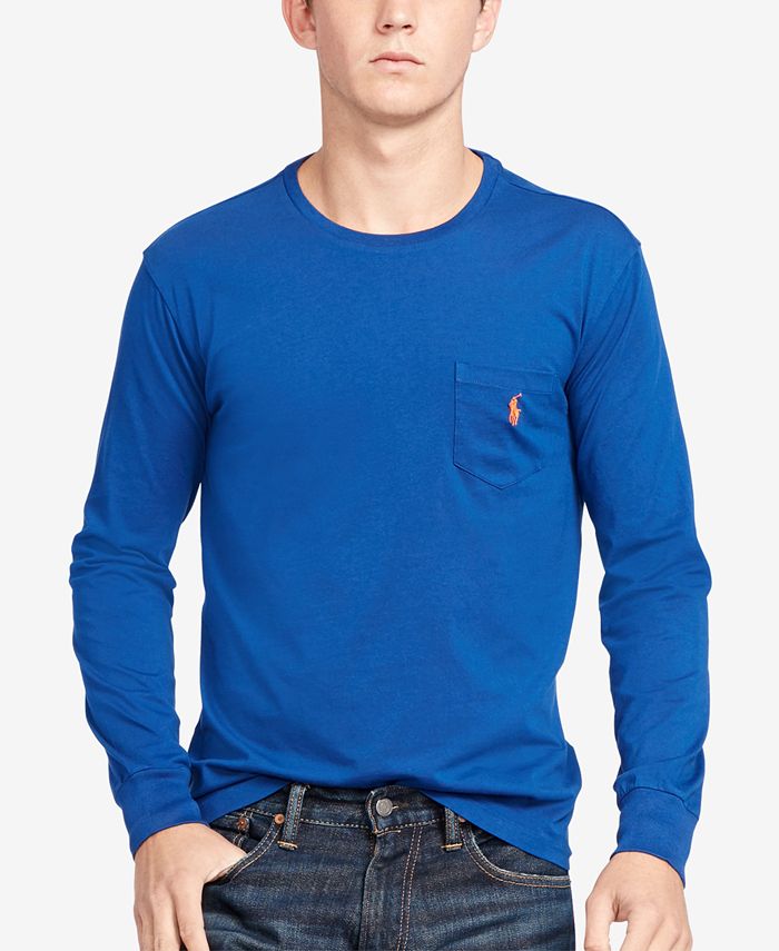 Men's Blue T-Shirts & Tank Tops, Long Sleeve & Polos