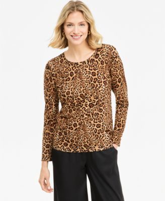 Women's Printed Crewneck Sweater