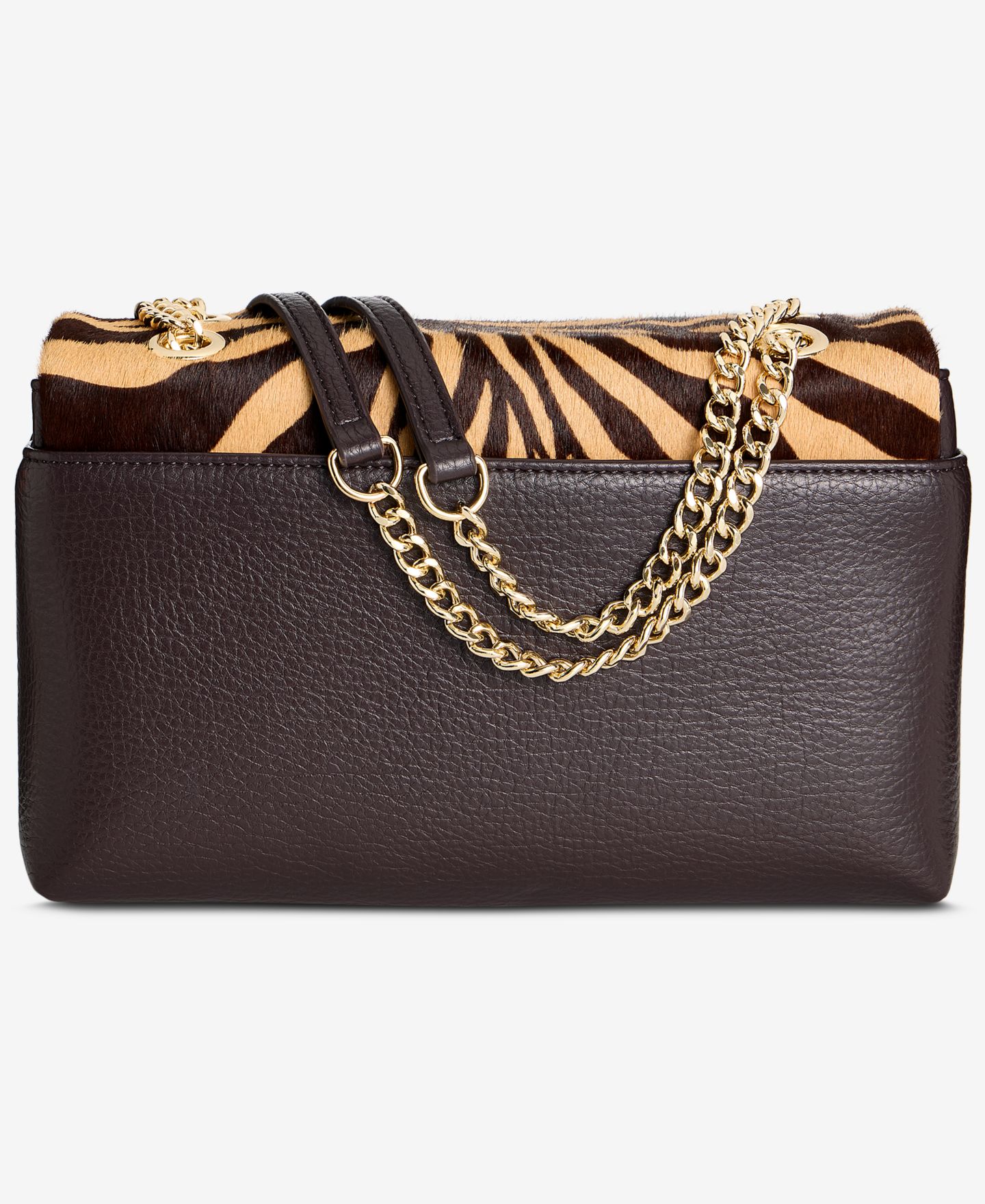 Женская сумка I.N.C. International Concepts Soft Ajae Zebra-Print Shoulder, цвет: Рыжевато-коричневый зебра — фото 3