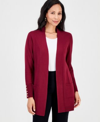 Women's Button-Sleeve Flyaway Cardigan