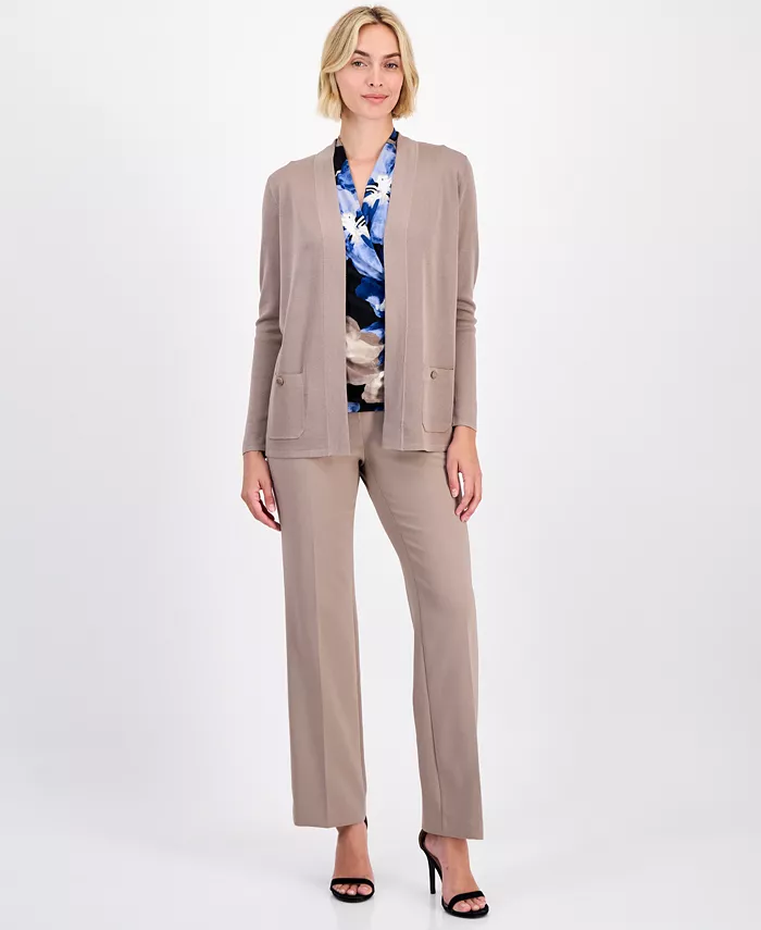 Women's Fine Rib Open-Front Malibu Cardigan - thumbnail 3