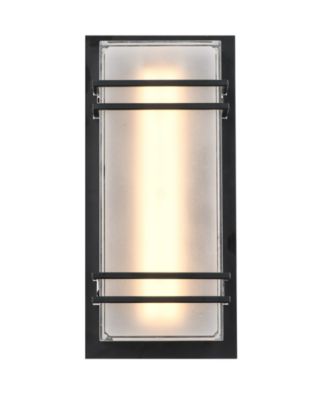 Sausalito 11.81" Metal Horizontal Stripes LED Outdoor Wall Light