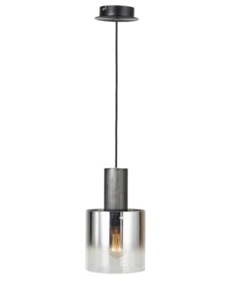 Henley 8" Metal Smoke Glass Pendant