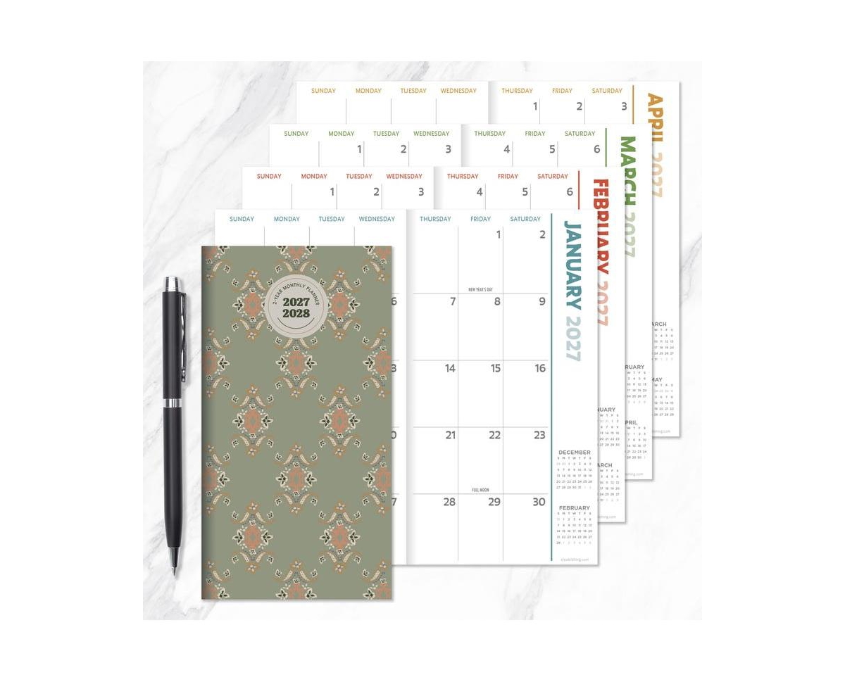 Tf Publishing Paper Goods 2027-2028 Artisan Legacy Small Monthly Pocket Planner