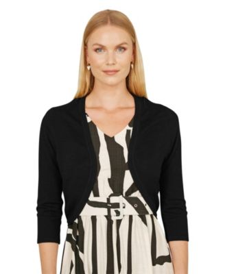 Women's 3/4 Sleeve Knitted Curve Bolero