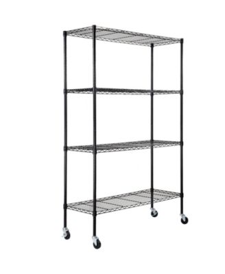 4-Tier Storage Shelving Unit with Wheels, Adjustable, 700-Lb Capacity