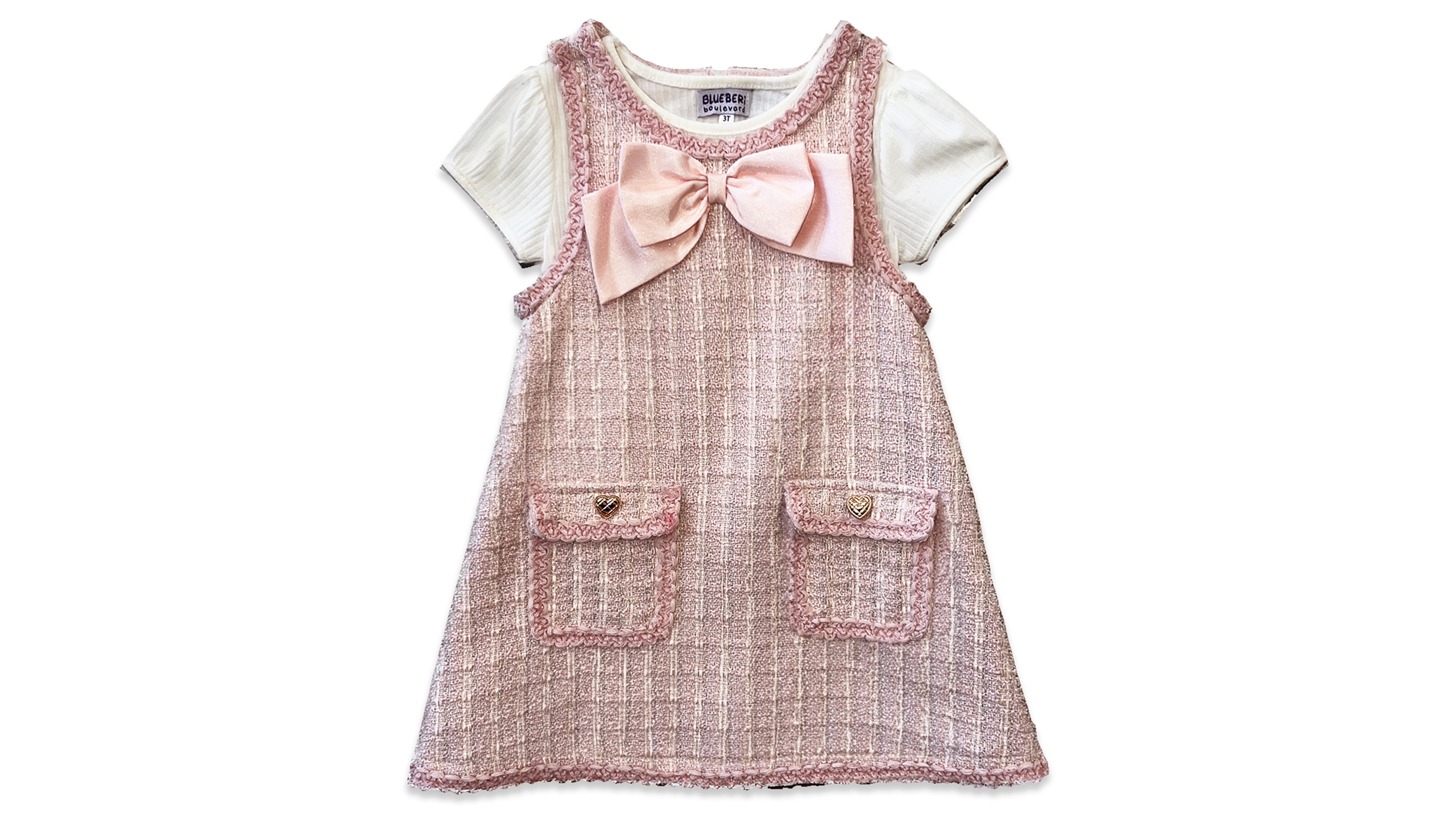 Blueberi Boulevard Baby Girls' Short-Sleeve T-Shirt and Jumper, 2-Piece Set