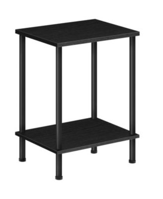 Modern End Table with 2-Tier Shelving for Home Organization
