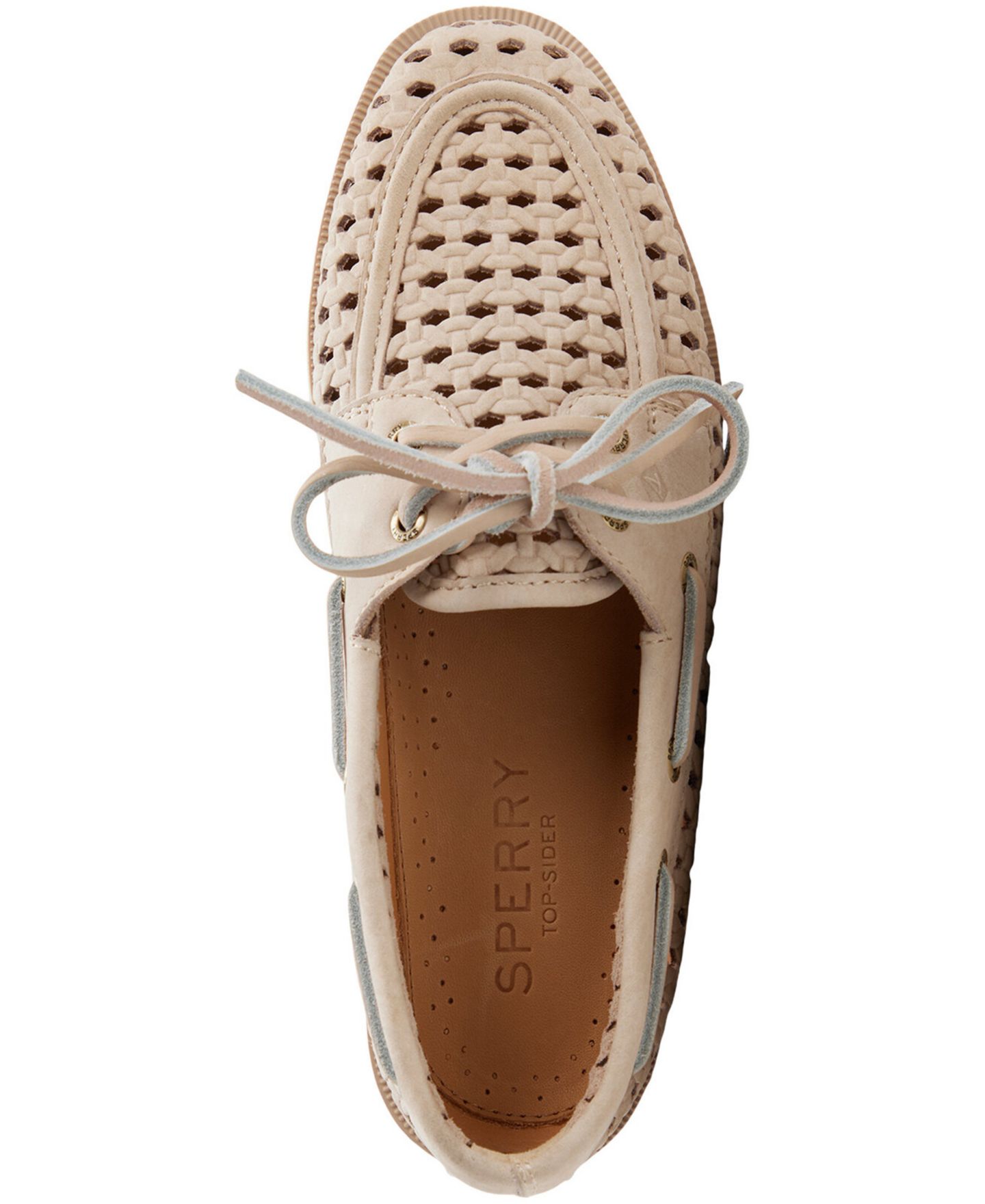 Обувь Sperry Women's Authentic Original™ 2 Eye Woven Boat Shoe, цвет: Светлый бежевый — фото 4