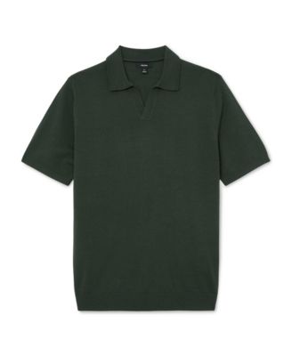 Men's Duchie Open Collar Merino Wool Polo Shirt