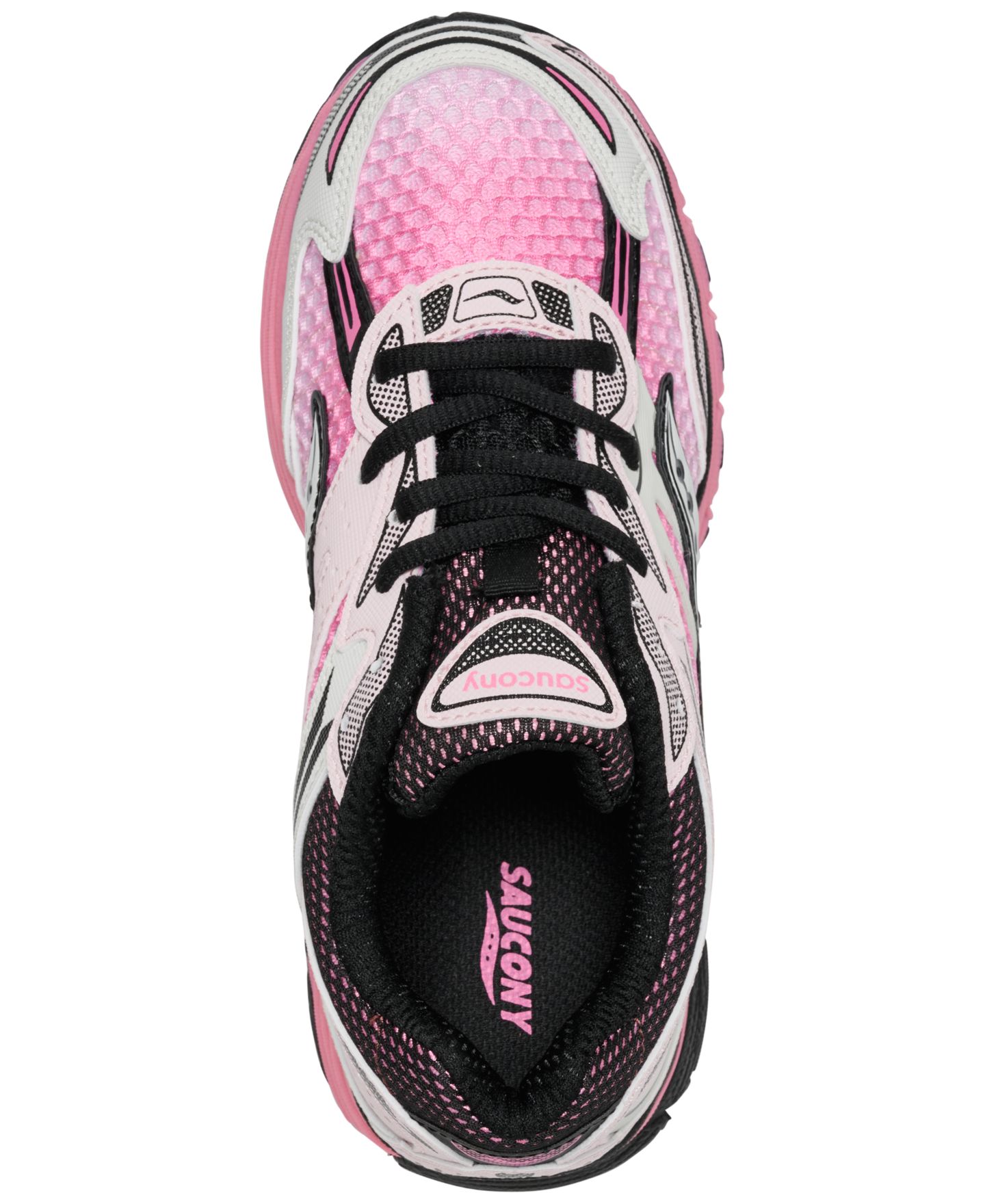 Детские кроссовки Saucony Big Kids Omni 9 Running, цвет: Чёрный / Лососевый — фото 5