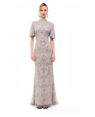 Women's Embellished Sequins High Neck Dress