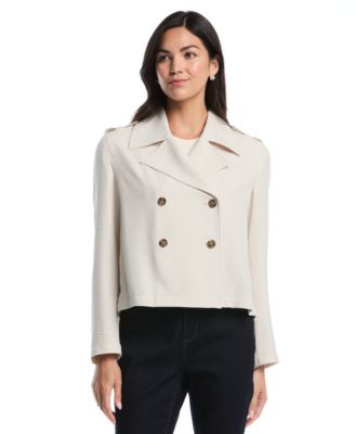 Petite Long Sleeve Trench Jacket
