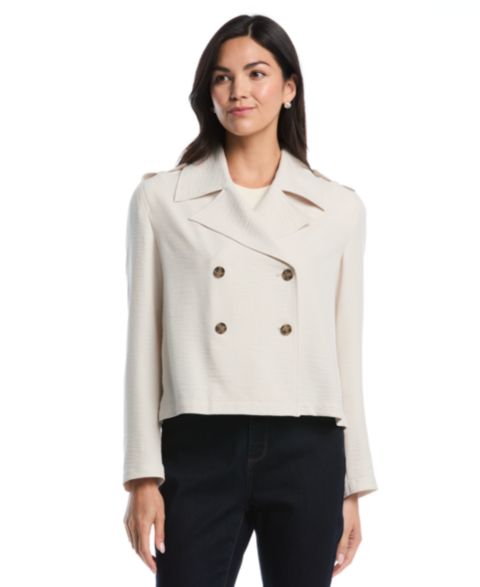 Женские куртки Rafaella Petite Long Sleeve Trench Jacket
