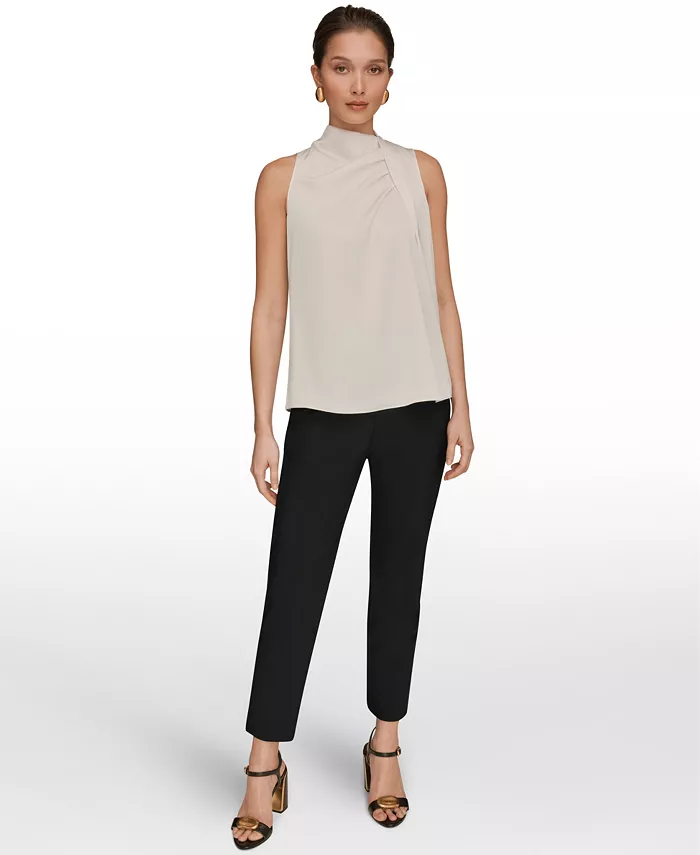 Women's Sleeveless Twist-Front Drape Blouse - thumbnail 2