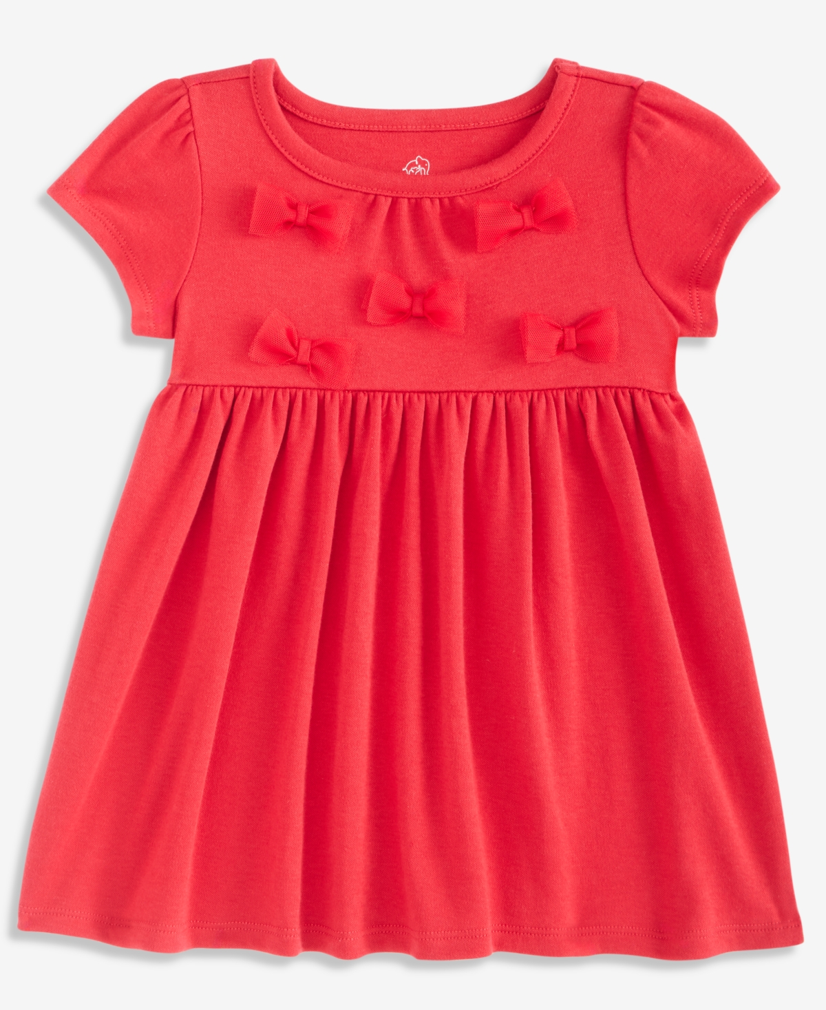 First Impressions Baby Girls' 0M-24M Short-Sleeve Bows Dress, Macy's Exclusive