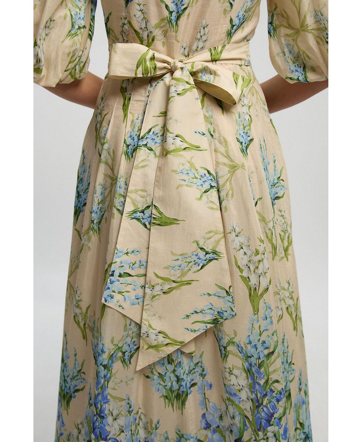 Karen Millen Women's Floral Puff Sleeve Midi Dress view 4 — MAYCSS fashion products