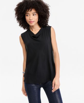 Women's Sleeveless Cowl-Neck Blouse