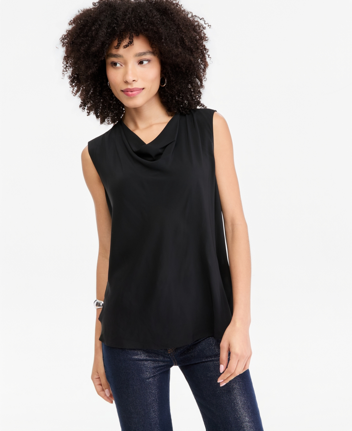 I.n.c. International Concepts Women's Sleeveless Cowl-Neck Blouse, Macy's Exclusive