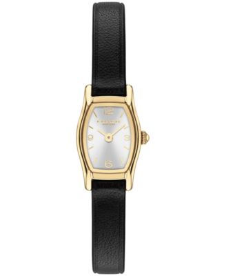 Women's Greta Black Leather Strap Watch 15.3mm