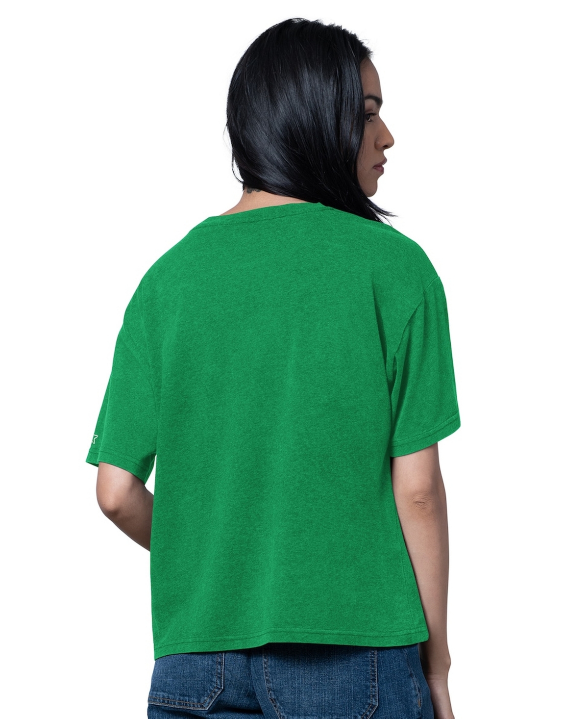 Starter Women's Heather Kelly Green Dallas Stars Oversized Hall of Fame T-Shirt