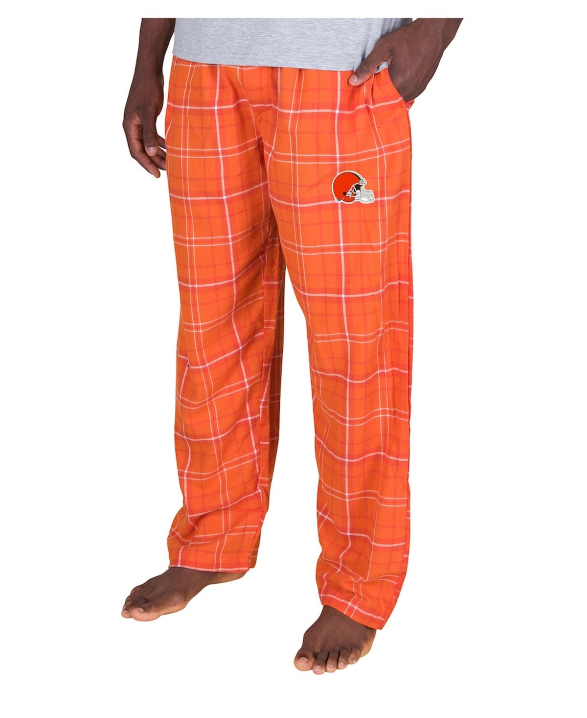 Concepts Sport Men's Orange Cleveland Browns Ultimate Plaid Flannel Pants
