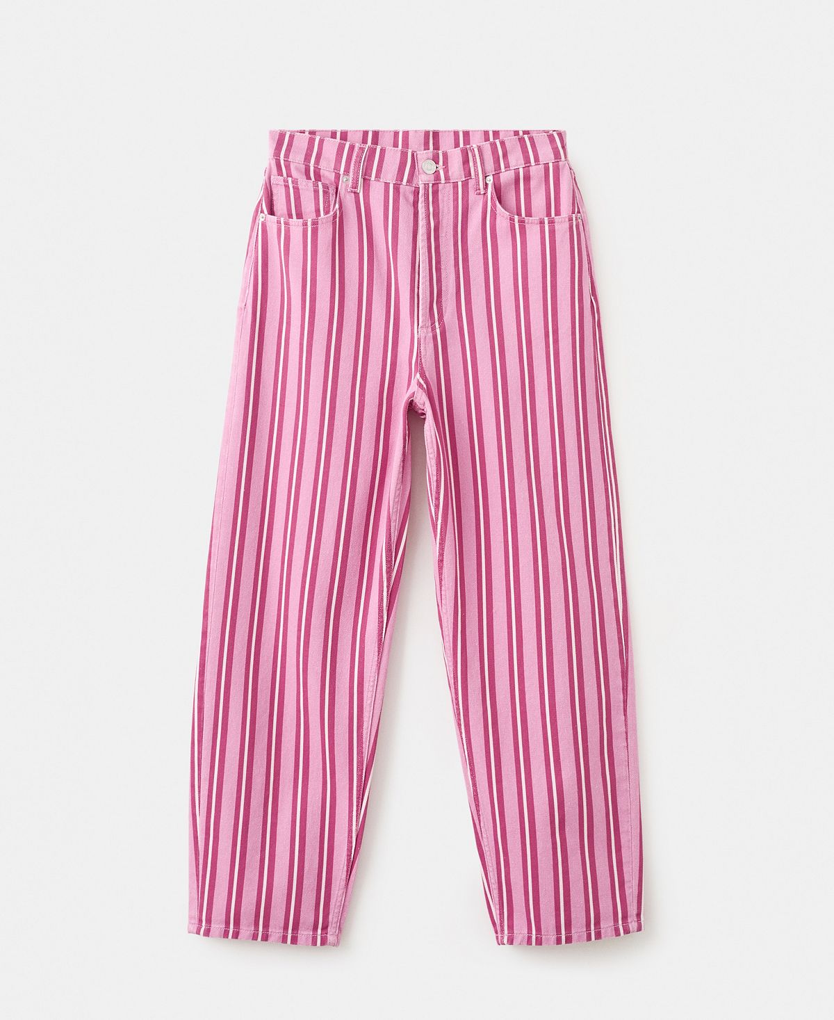 Mango Women's Straight-Fit Striped Jeans view 2 — MAYCSS fashion products