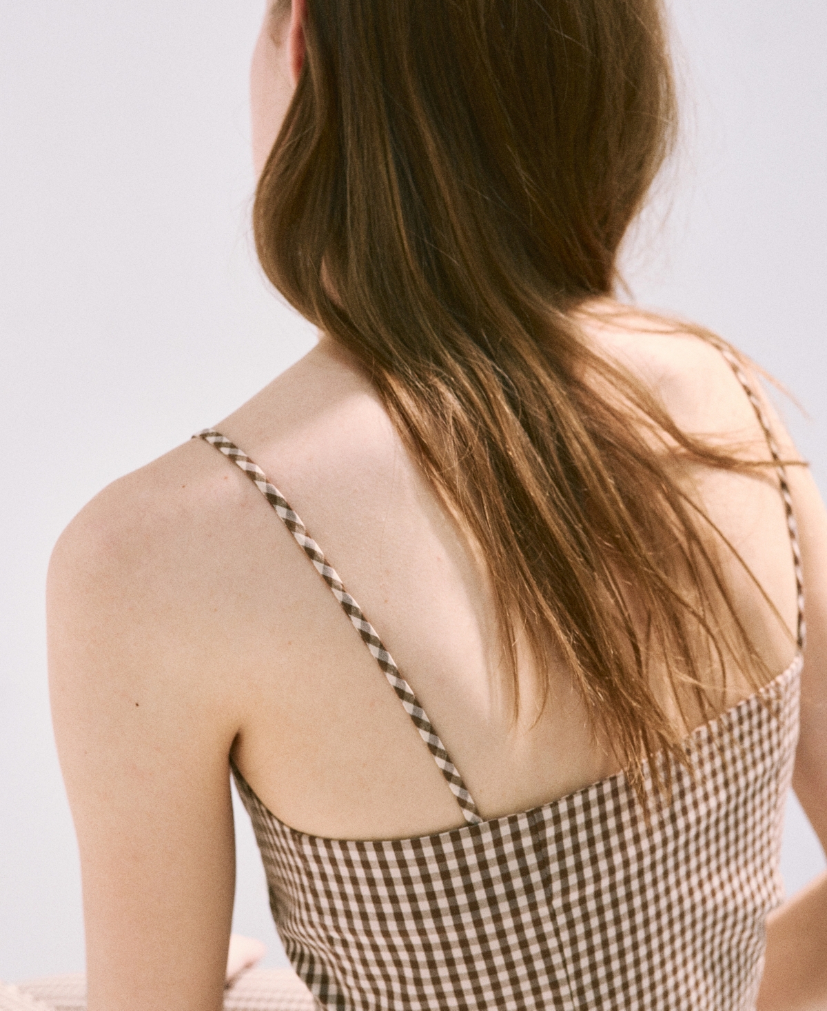 Mango Women's Gingham Check Button Top