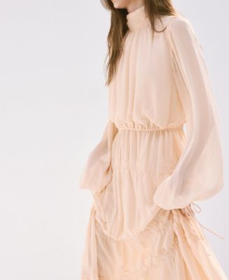 mango embroidered long dress Mango - Long dress with embroidered spheres
