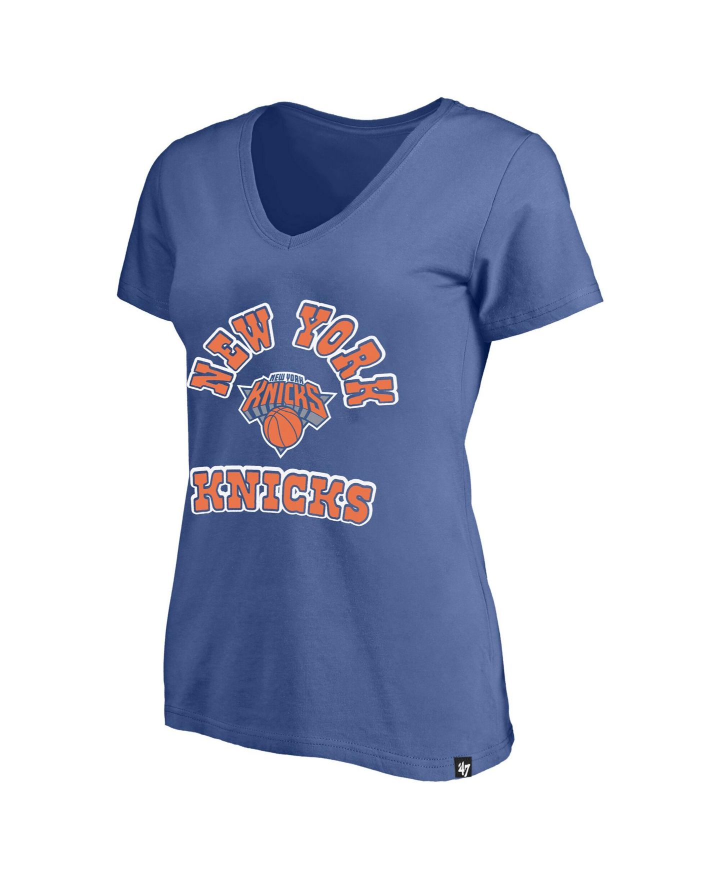 Женская футболка Profile Blue New York Knicks Plus Size Comeback V-Neck — фото 2