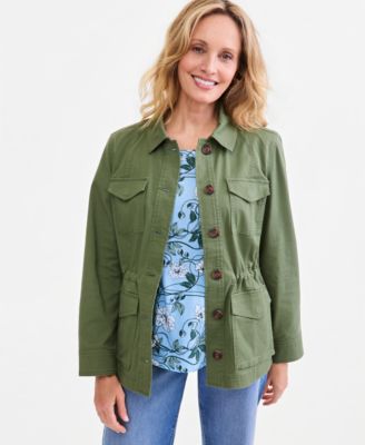 Women's Tie Waist Utility Field Jacket