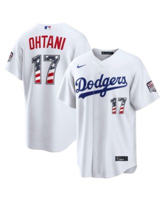 Men's Shohei Ohtani White Los Angeles Dodgers USA 250 Fourth of July Stadium Jersey