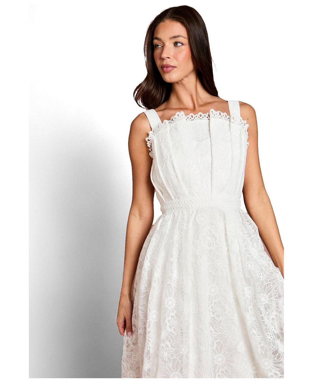 Coast Women's Embroidered Lace Midi Dress view 2 — MAYCSS fashion products