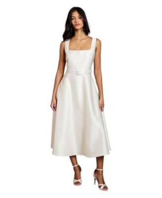 Women's Belted Midi Dress