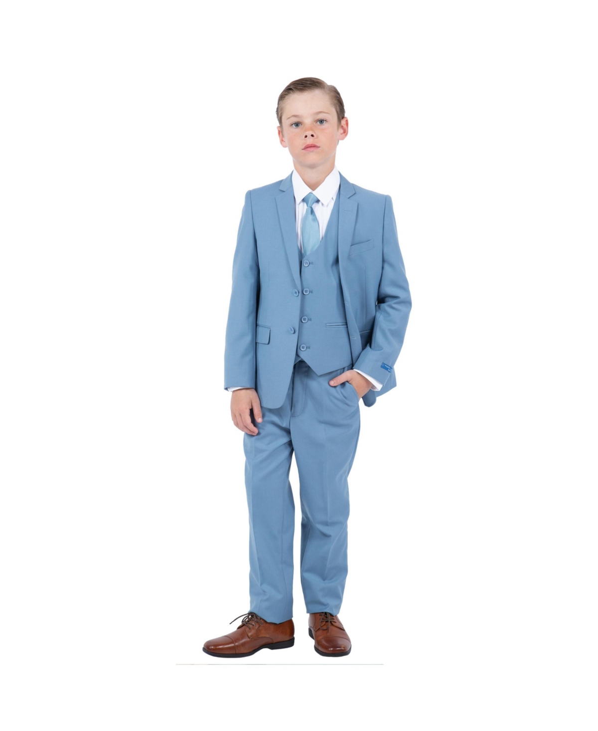 Perry Ellis Little Boys 5 Piece Pastel Suit Set