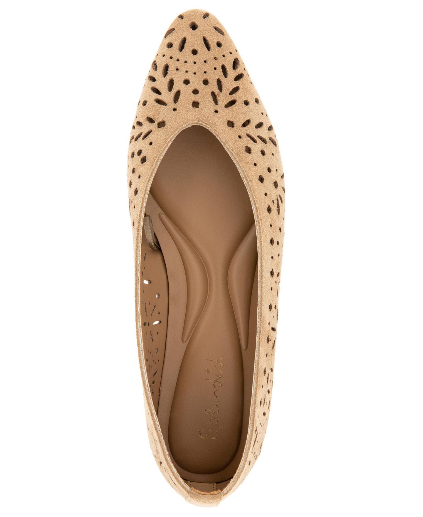 Женские балетки Splendid Latouche Peferated Pointed Toe Ballet Flat, цвет: Бежевый — фото 4
