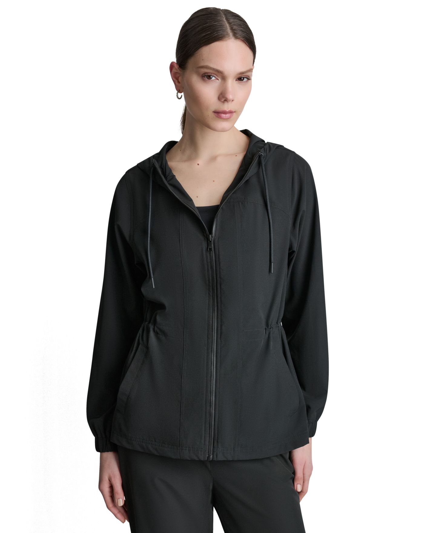 Женская куртка DKNY Sport Hooded Anorak, цвет: Чёрный — фото 7