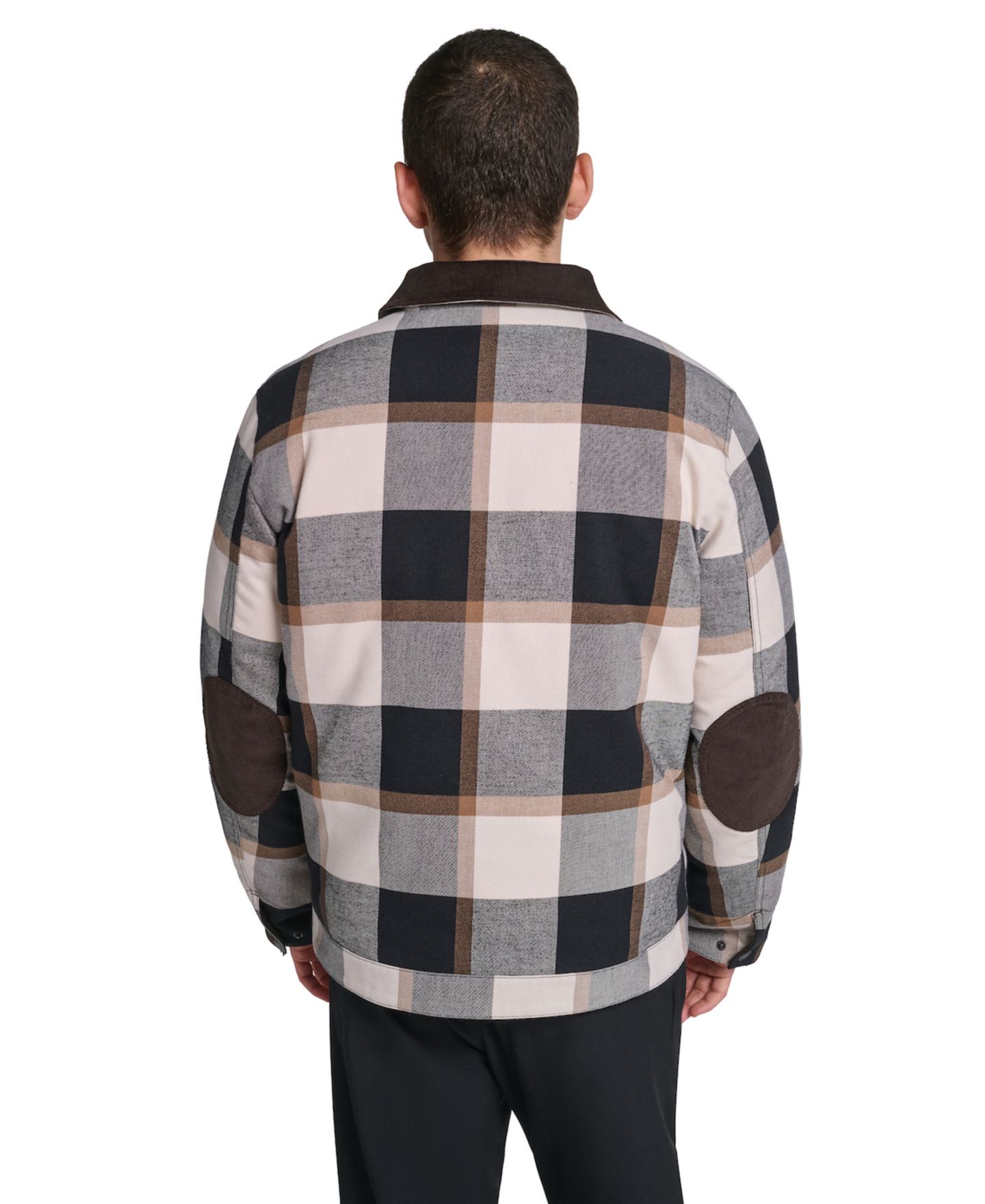 Мужская куртка Levi's Plaid Cord Details Shirt Jacket, цвет: Чёрный / Карамельный — фото 4
